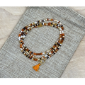 Skinny Seed Bead Wrap - Wheat Berry Mix