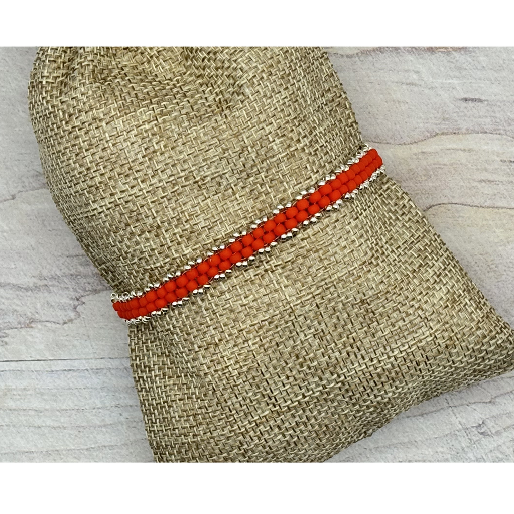 Peyote Picot Bracelet - Frosted Sunset