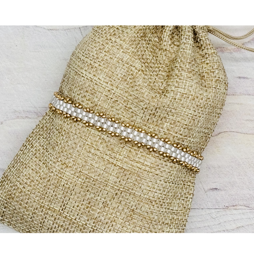 Peyote Picot Bracelet - Silver Lined Crystal
