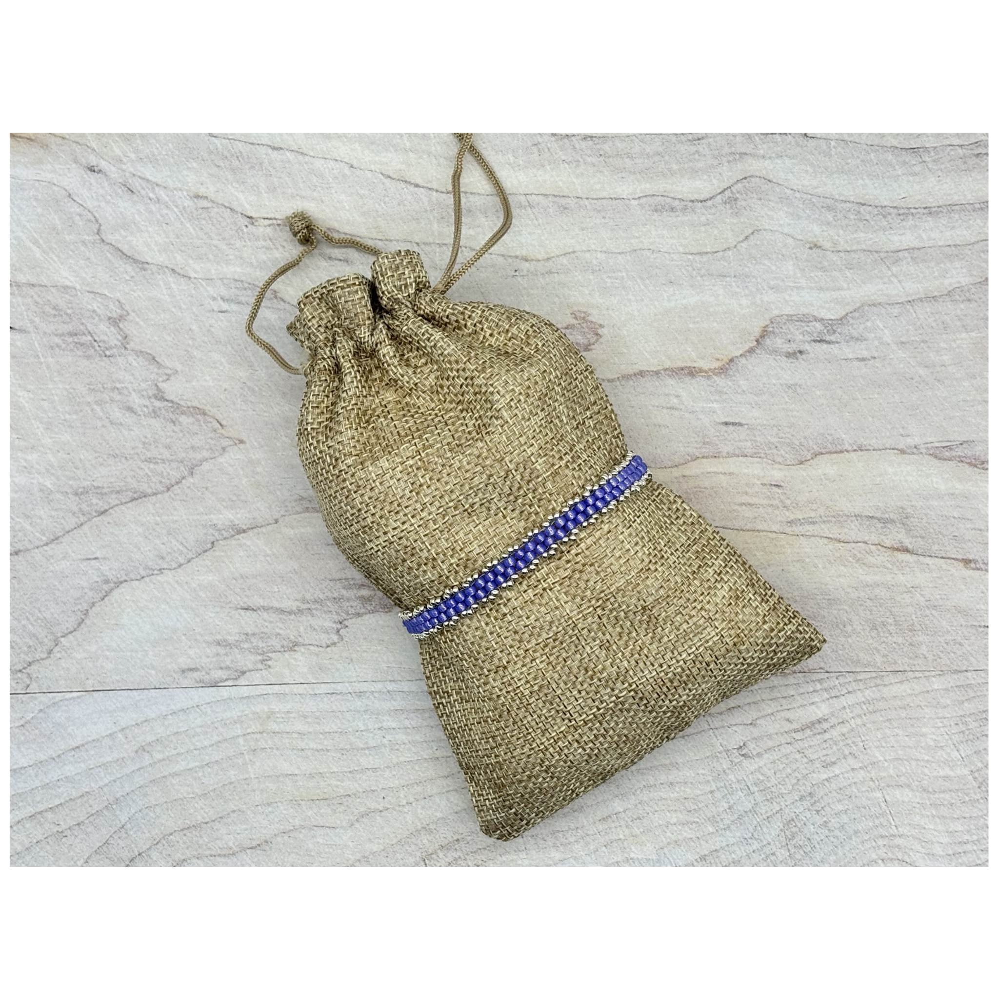 Peyote Picot Bracelet - Violet Alabaster