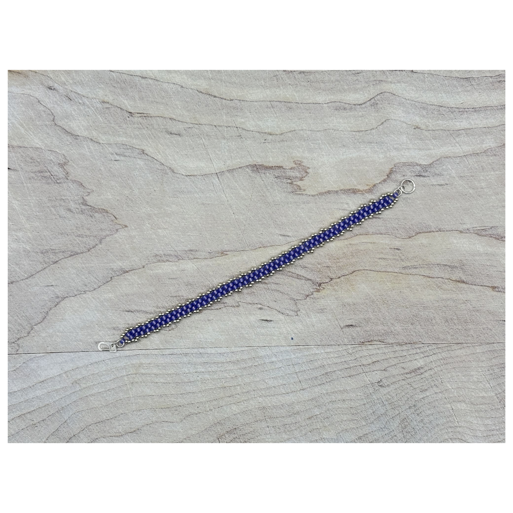 Peyote Picot Bracelet - Violet Alabaster