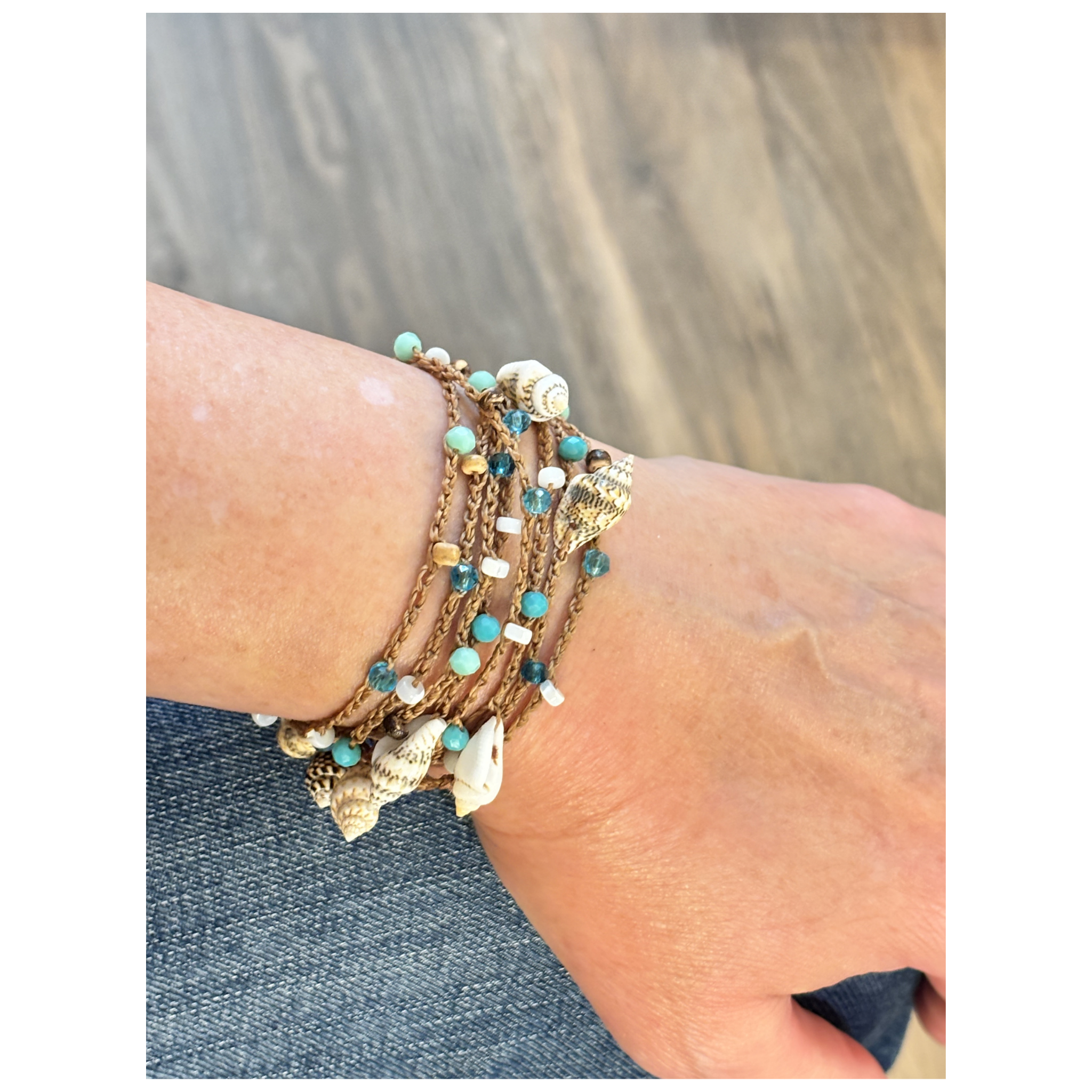 Beachy Style Multi Wrap Bracelet / Necklace