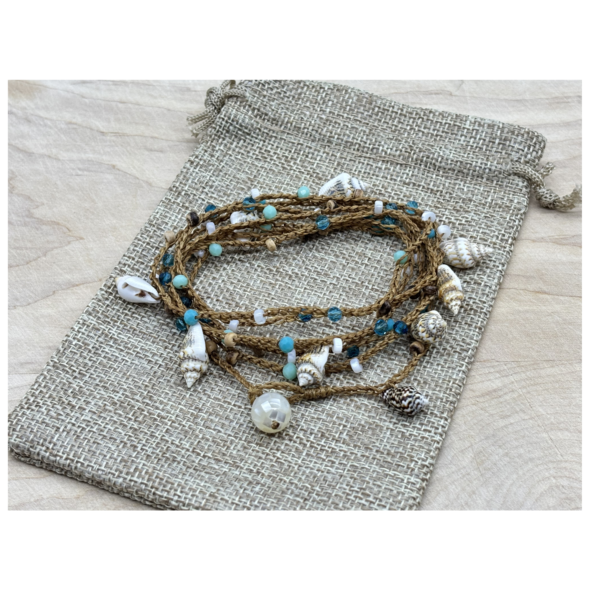 Beachy Style Multi Wrap Bracelet / Necklace