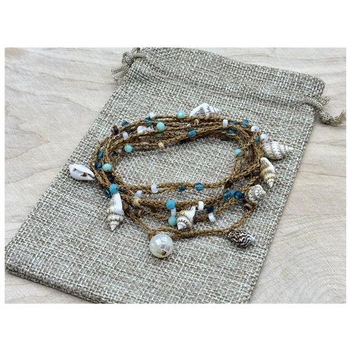 Beachy Style Multi Wrap Bracelet / Necklace